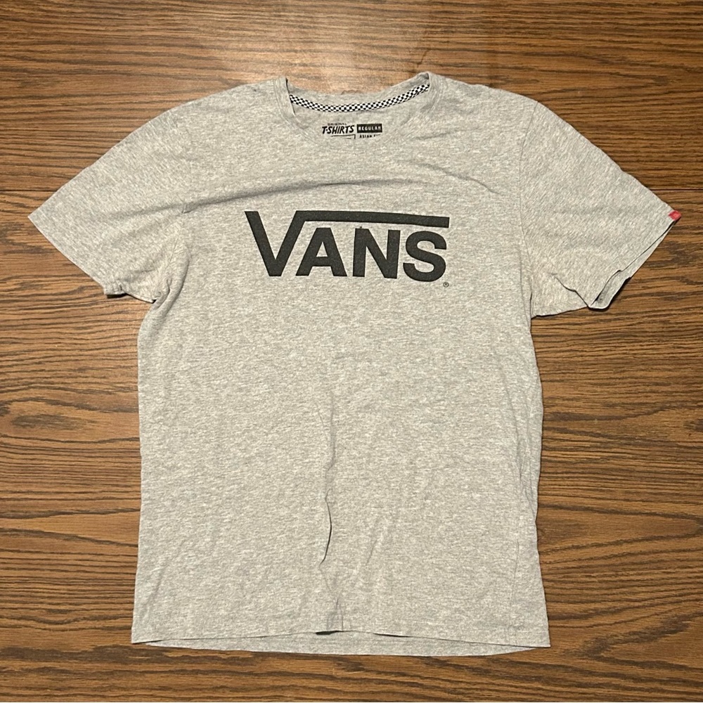 Vans Gray Short Sleeve Tee Bold Logo